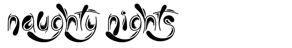 Naughty Nights font preview